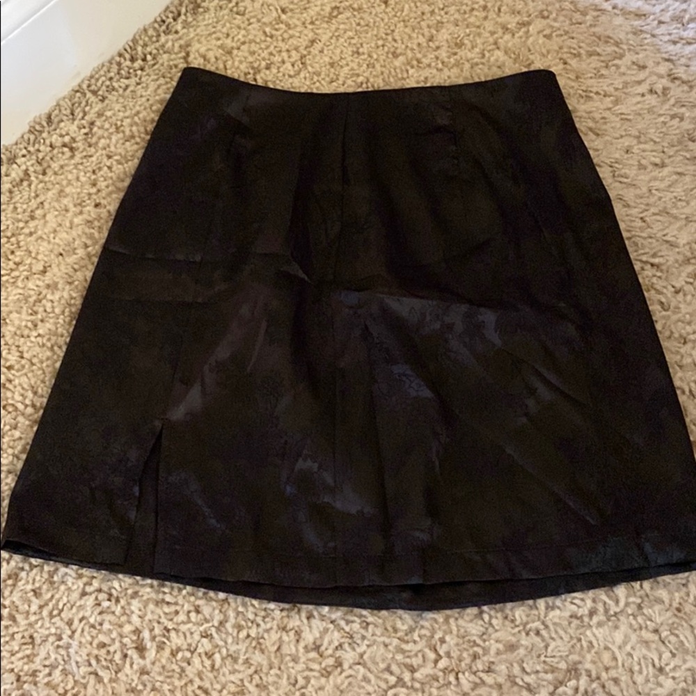 Black mini skirt